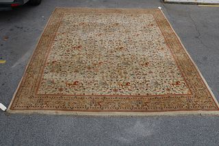 Large And Finely Hand Woven Vintage Carpet.