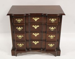 Council Signed Mahogany Block Front Chest.