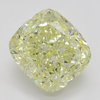 2.11 ct, Natural Fancy Light Yellow Even Color, IF, Cushion cut Diamond (GIA Graded), Appraised Value: $37,900 