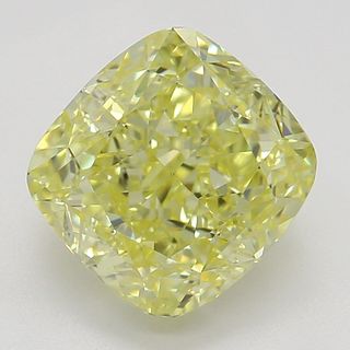 1.80 ct, Natural Fancy Intense Yellow Even Color, VVS1, Cushion cut Diamond (GIA Graded), Appraised Value: $53,900 