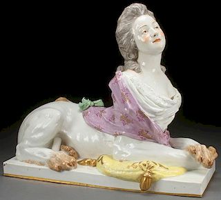 A LARGE AND IMPRESSIVE FRENCH PORCELAIN FIGURE