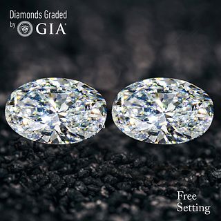 5.03 carat diamond pair, Oval cut Diamonds GIA Graded 1) 2.51 ct, Color D, VVS1 2) 2.52 ct, Color D, VVS2. Appraised Value: $251,700 