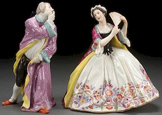 A PAIR OF SAMSON FRENCH PORCELAIN FIGURES