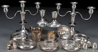 A GROUP OF STERLING SILVER TABLE WARES