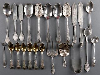 A VERY FINE 23 PIECE GROUP OF 19TH CENTURY SILVER