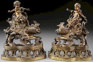 A PAIR OF FRENCH LOUIS XVI STYLE GILT BRONZE