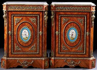 A VERY FINE PAIR OF FRENCH LOUIS XVI STYLE MAHOGA