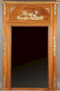 A FRENCH EMPIRE STYLE HALL MIRROR, LATE 19TH/EARL