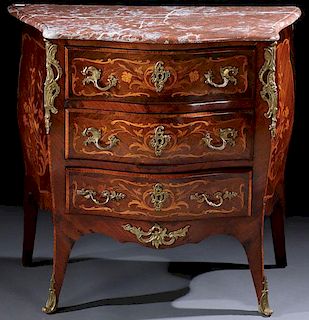 A GOOD FRENCH LOUIS XVI STYLE MARBLE BRONZE AND