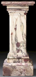 A VICTORIAN MARBLE PEDESTAL, LATE 19TH/EARLY 20TH