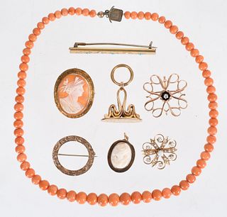 A Group of Estate Jewelry, Some Gold