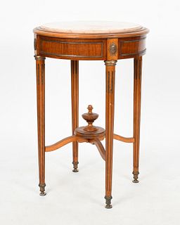 Louis XVI Style Marble Inset Occasional Table