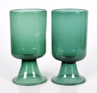 A Pair of Large Blown Glass Vases