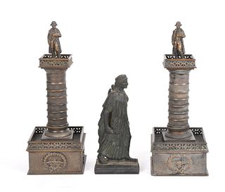 Three Grand Tour Bronze Groups, 19th Century