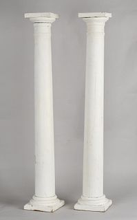 Pair of Neoclassical Style Painted Doric Columns