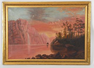 American School, Sunset Landscape, Oil on Canvas