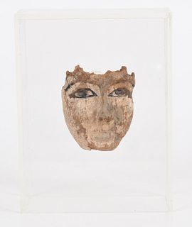 An Ancient Egyptian Wooden Mask Fragment