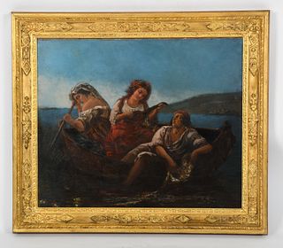 Att. to Joseph Bouvier (1827 - 1910) Oil on Canvas