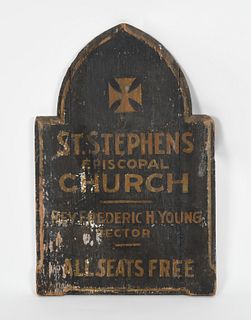 Painted Church Sign, St. Stephens Episcopal