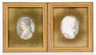 A Pair of 19th Century Portrait Miniatures