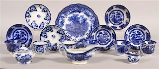 16 Various Pieces of Flow blue China.