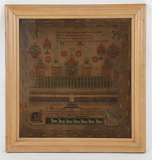 A Large Sampler by Mary Heaps, 1847