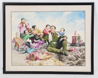 North Korean Watercolor , Propaganda