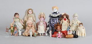 A Group of Small Antique Dolls