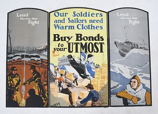 A WWI Era Three Part Display, War Bonds