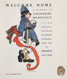 Welcome Home Menu for Theodore Roosevelt-1910