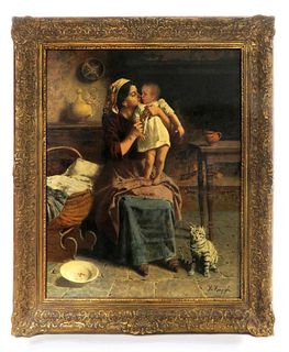 Eugenio Zampighi, Italian, 1859-1944, Oil on Canvas