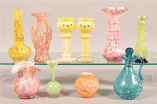 10 Various Pieces End of Day Glass.