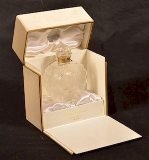 Lalique Coeur-Joie Crystal Perfume Bottle in Original  Box.