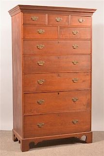 Pennsylvania Chippendale Walnut Tall Chest of Drawers.