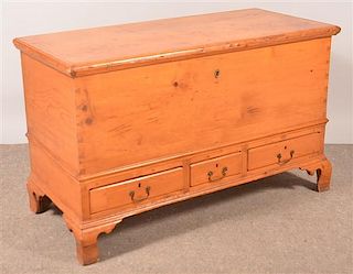 Pennsylvania Chippendale Softwood Dower Chest.