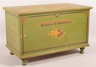 Lancaster, PA Paint Decorated Softwood Blanket Chest.
