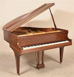 Lester Piano Co., Philada. PA Mahogany Baby Grand Piano.