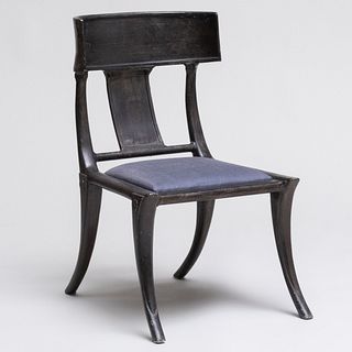 Regency Style Patinated Metal Klismos Chair