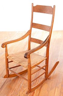 Ladder Back Rocking Chair Circa 1800s