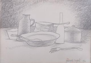 Giuseppe Napoli, Pencil Sketch Still Life, 1960