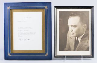 J. Edgar Hoover & B. Clinton Political Memorabilia