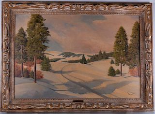 Fritz Saliger Landscape Oil On Canvas