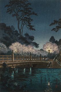 Tsuchiya Koitsu "Benkei Bridge" Woodblock Print