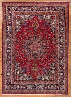 Antique Iranian Mashad 8' x 11' Rug