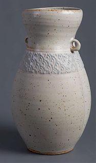 Double Handled Art Pottery Vase