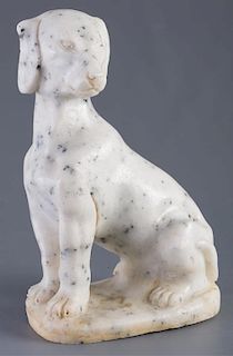 Italian Marble Figural Spaniel