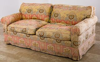 Carlyle Down-Filled Sofa, Tapestry Upholstery