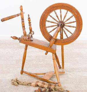 Antique Flax Spinning Wheel