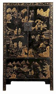 Chinese Lacquer, Gilt and Polychrome