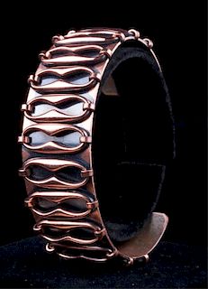 Renoir "Espana" Copper Cuff Bracelet, Signed